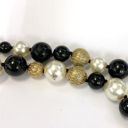 Chanel CC Logo Chain Pendant Necklace Imitation Pearl Imitation pearl with Gold-Plated and Beads, GOLD, GOLD_PLATED, Necklace