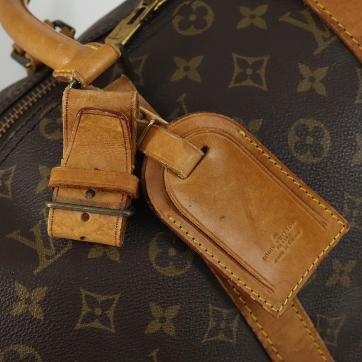 Louis Vuitton Keepall Bandouliere Bag Monogram Canvas, BROWN, CANVAS, Travel bag