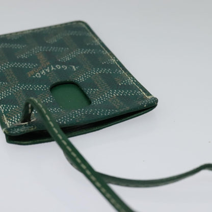 Goyard Goyardine Lanyard ID Holder Coated Canvas, GREEN, PVC, Card Holders