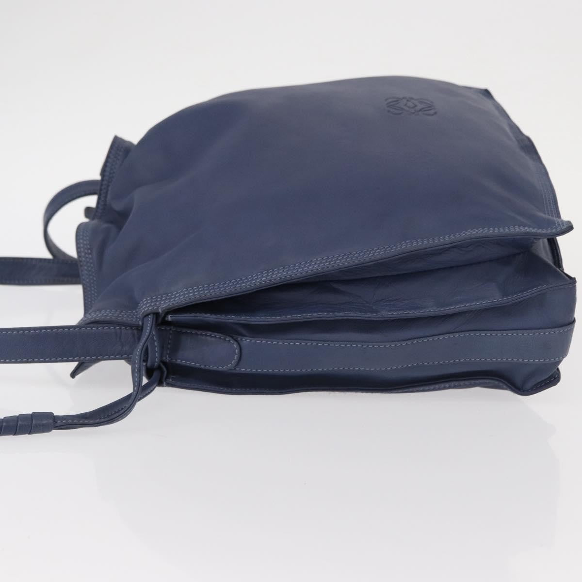 Loewe Flamenco Bag Leather, BLUE, LEATHER, Shoulder bag