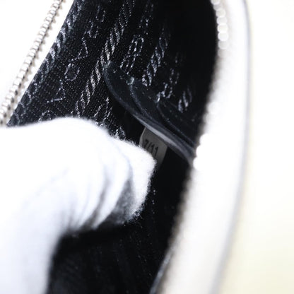 Prada Chain Crossbody Bag Vernice Saffiano Leather, WHITE, LEATHER, Shoulder bag