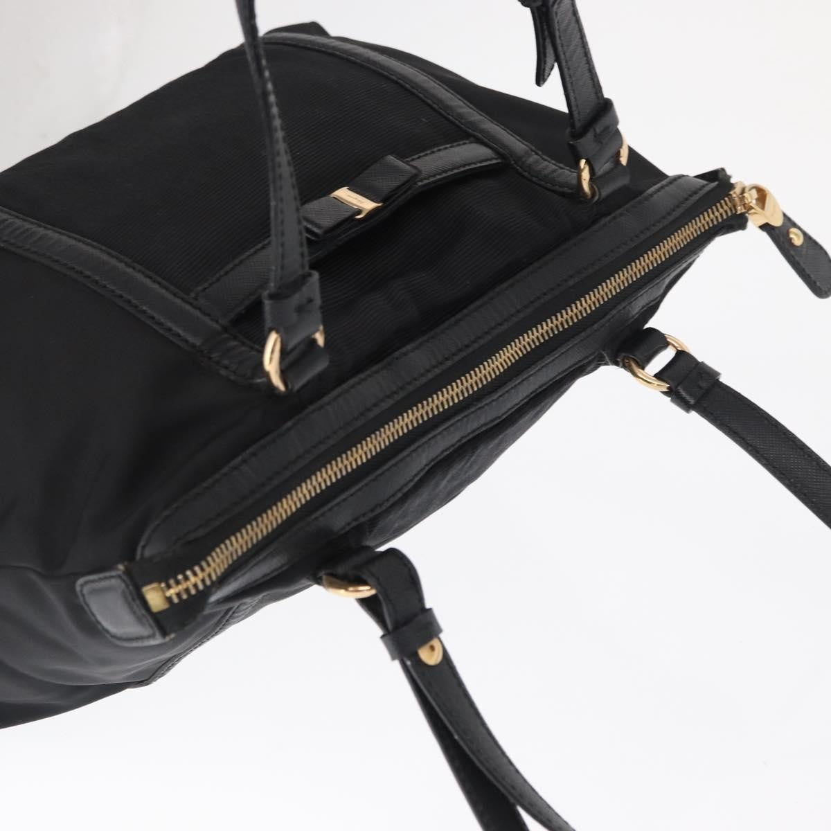 Salvatore Ferragamo Vala Handbag Nylon, BLACK, NYLON, Handbag