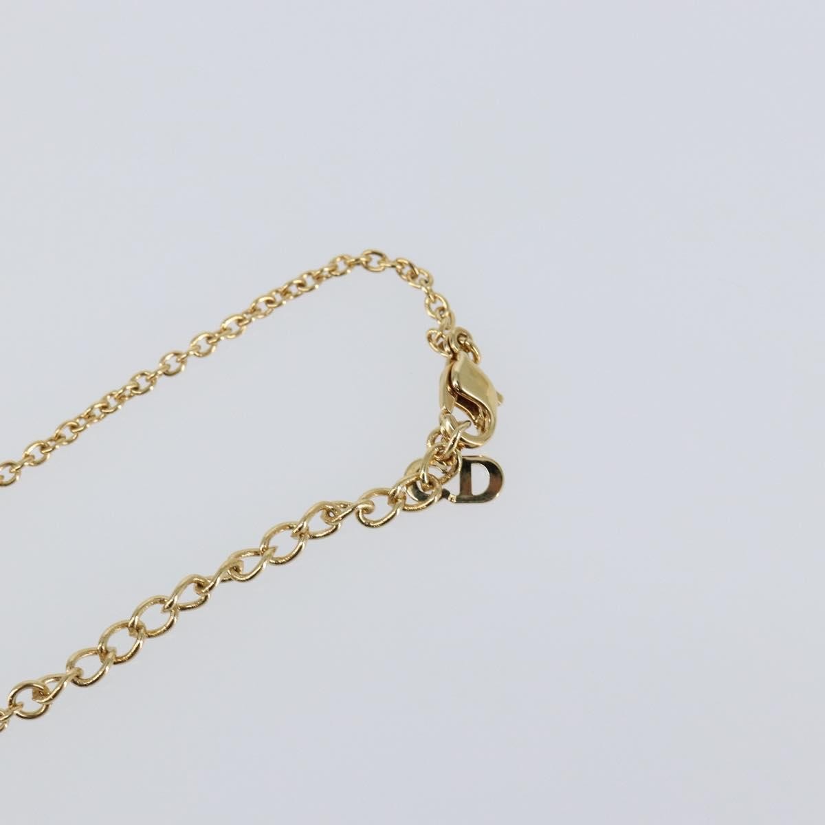 Christian Dior CD Pendant Necklace Metal, GOLD, METAL, Necklace