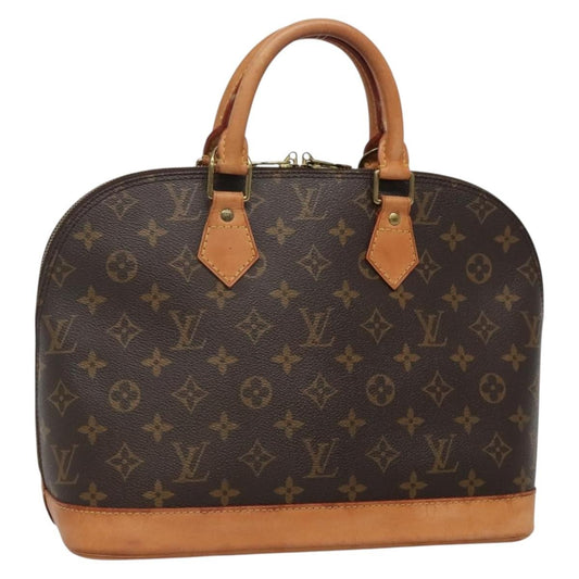 Louis Vuitton Alma Handbag Monogram Canvas, BROWN, CANVAS, Handbag