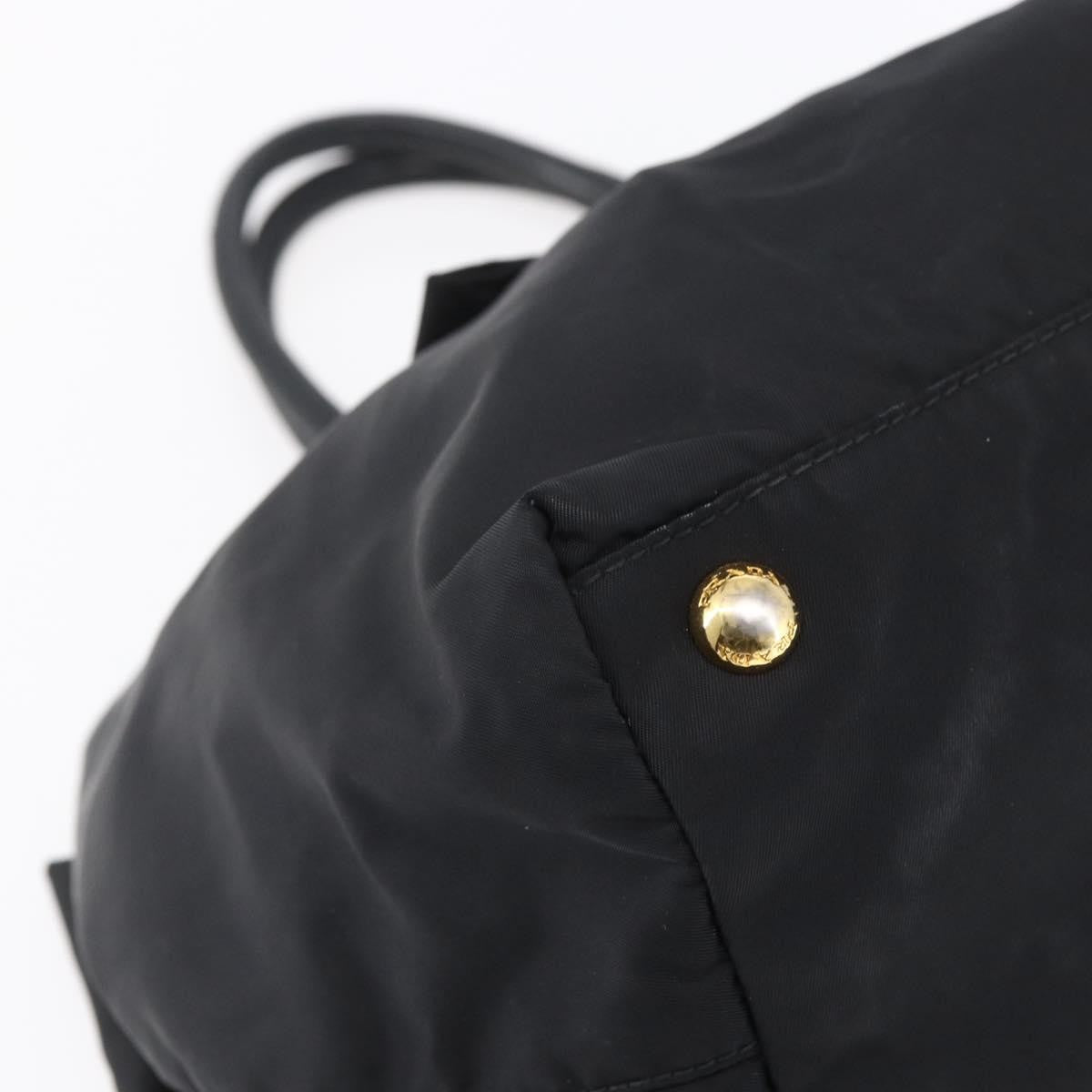 Prada Bow Tote Tessuto, BLACK, NYLON, Handbag