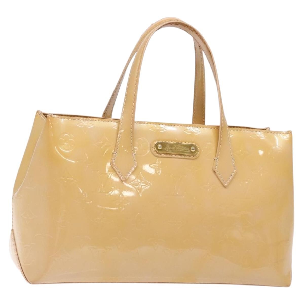 Louis Vuitton Wilshire Handbag Monogram Vernis, BEIGE, PATENT_LEATHER, Handbag