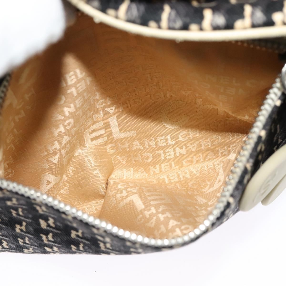 Chanel Vintage Clover Camera Bag Printed Canvas, BLACK, CANVAS, Crossbody bag