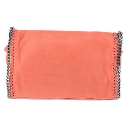 Stella McCartney Falabella Fold Over Crossbody Bag Suede, ORANGE, SUEDE, Shoulder bag