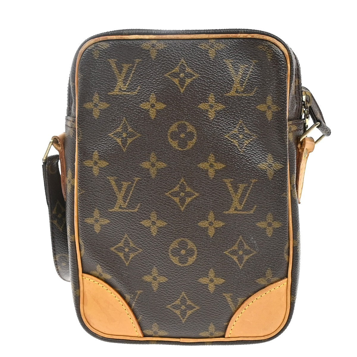 Louis Vuitton Danube Handbag Monogram Canvas, BROWN, CANVAS, Shoulder bag