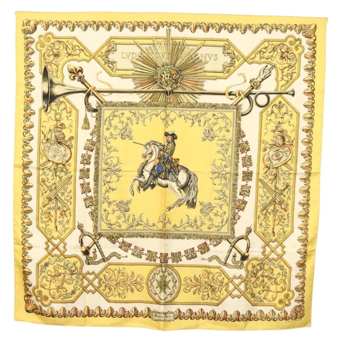 Hermes Carré 90 Silk multicolor, YELLOW, SILK, Scarve & shawl