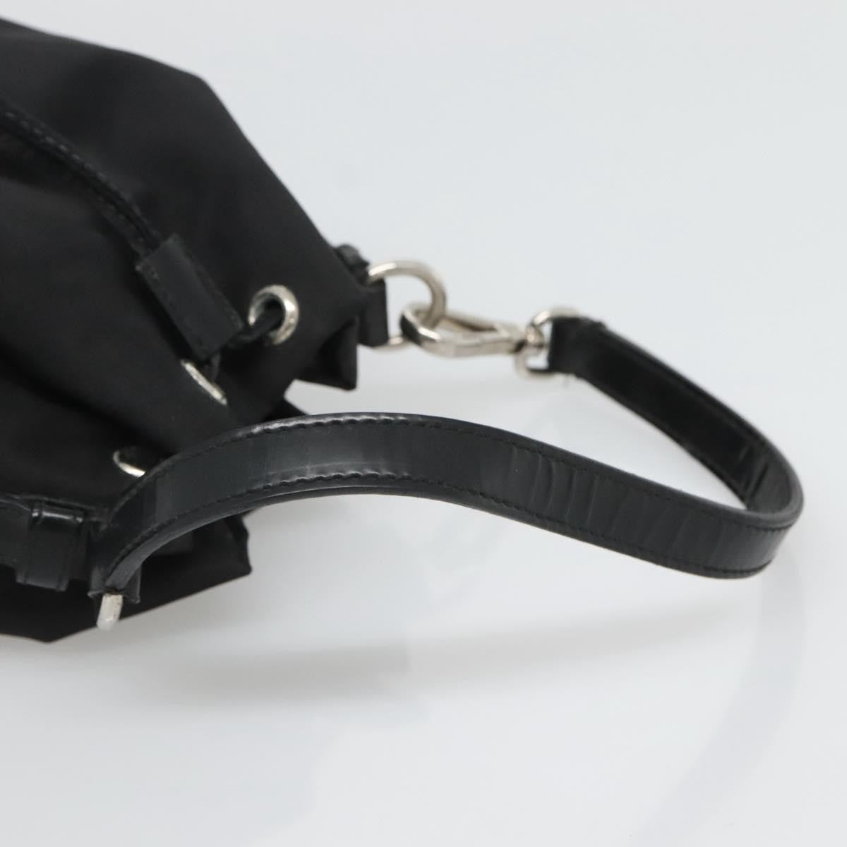 Prada Drawstring Pouch Tessuto, BLACK, NYLON, Clutche & pouche