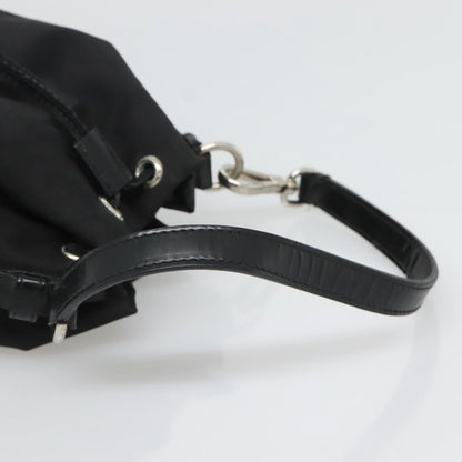 Prada Drawstring Pouch Tessuto, BLACK, NYLON, Clutche & pouche