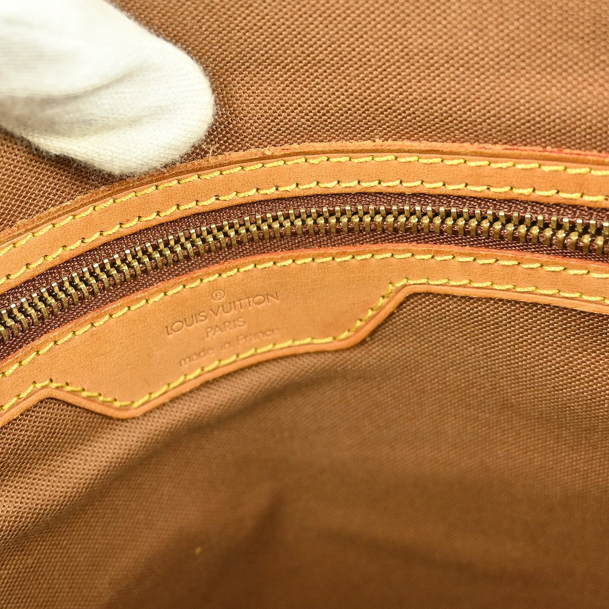 Louis Vuitton Cabas Mezzo Monogram Canvas, BROWN, CANVAS, Tote bag