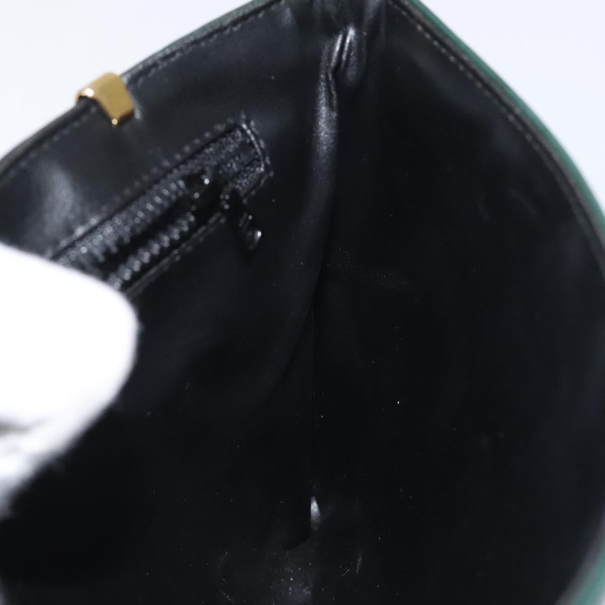 Celine Vintage Triomphe Flap Bag Leather, GREEN, LEATHER, Shoulder bag