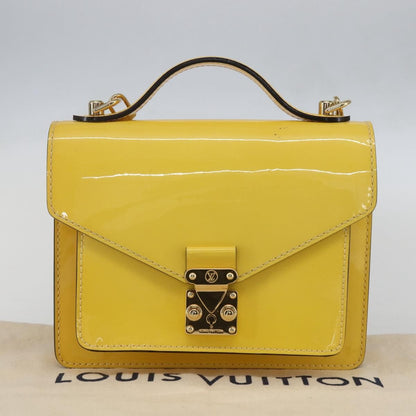 Louis Vuitton Monceau Handbag Vernis, Yellow, Patent Leather, Handbag