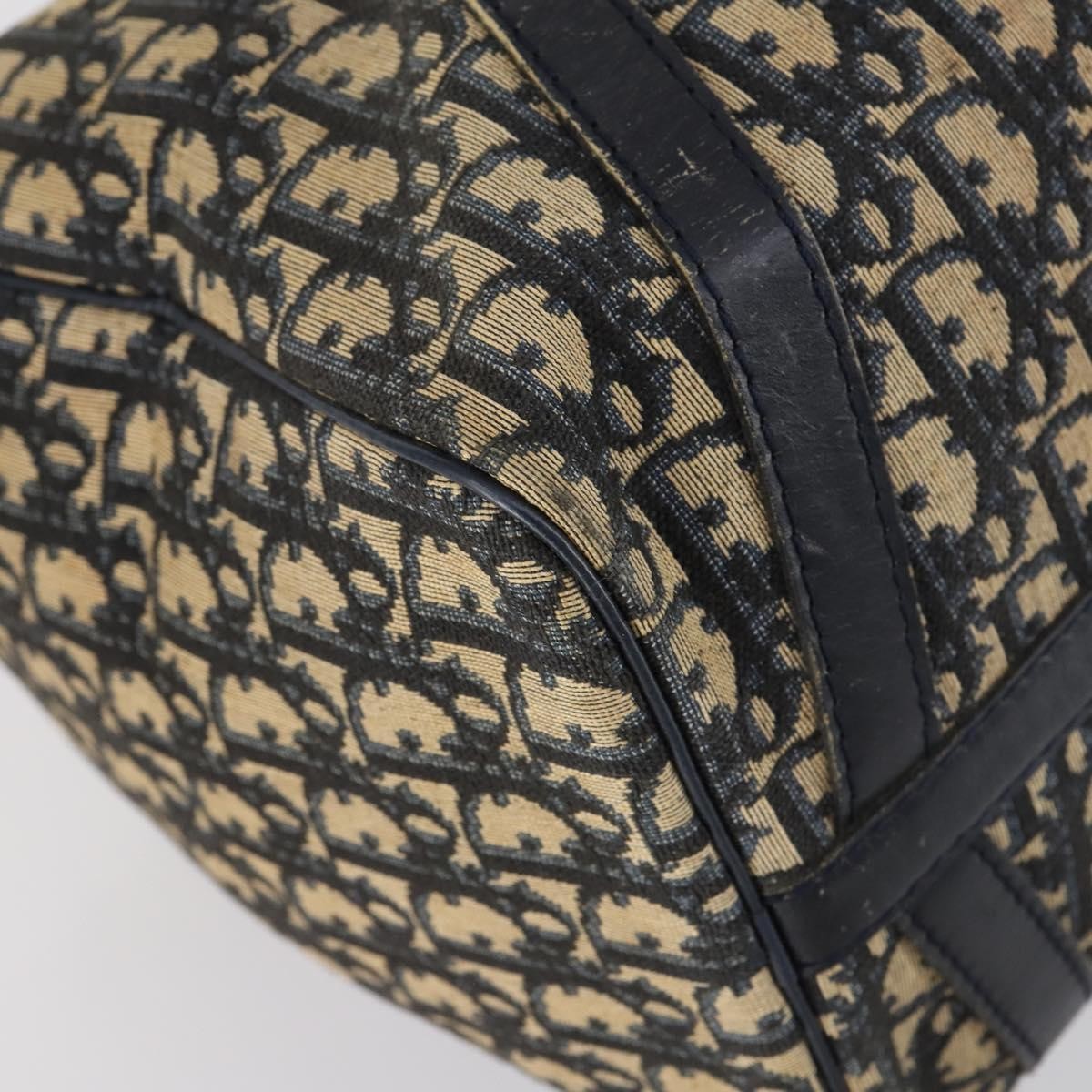 Christian Dior Vintage Trotter Boston Bag Diorissimo Canvas, NAVY, CANVAS, Travel bag