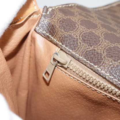 Celine Macadam Shoulder Bag PVC Leather, BROWN, CANVAS, Shoulder bag