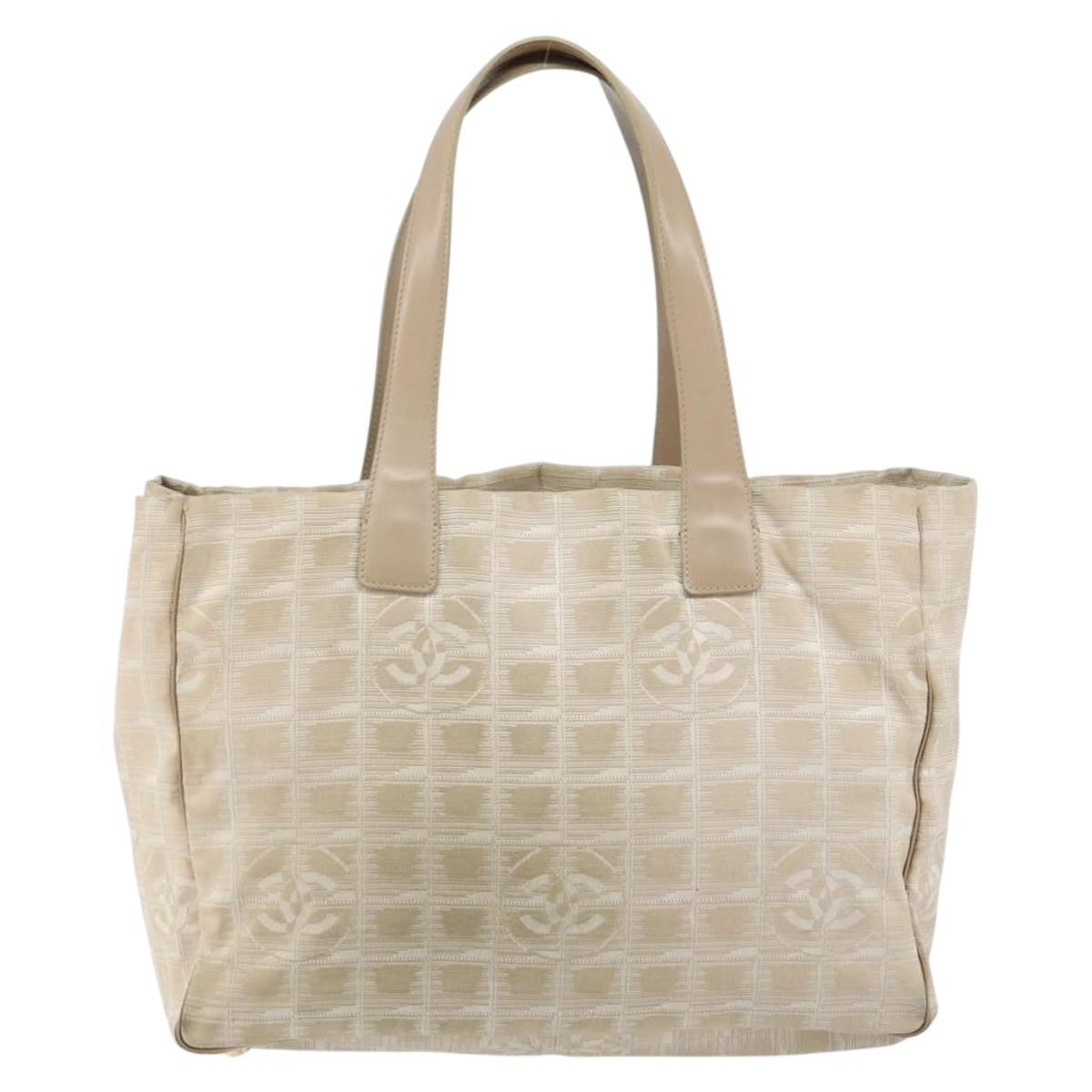 Chanel Travel Line Tote Nylon, BEIGE, NYLON, Tote bag