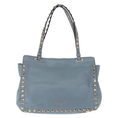 Valentino Garavani Rockstud Tote Soft Leather, BLUE, LEATHER, Tote bag