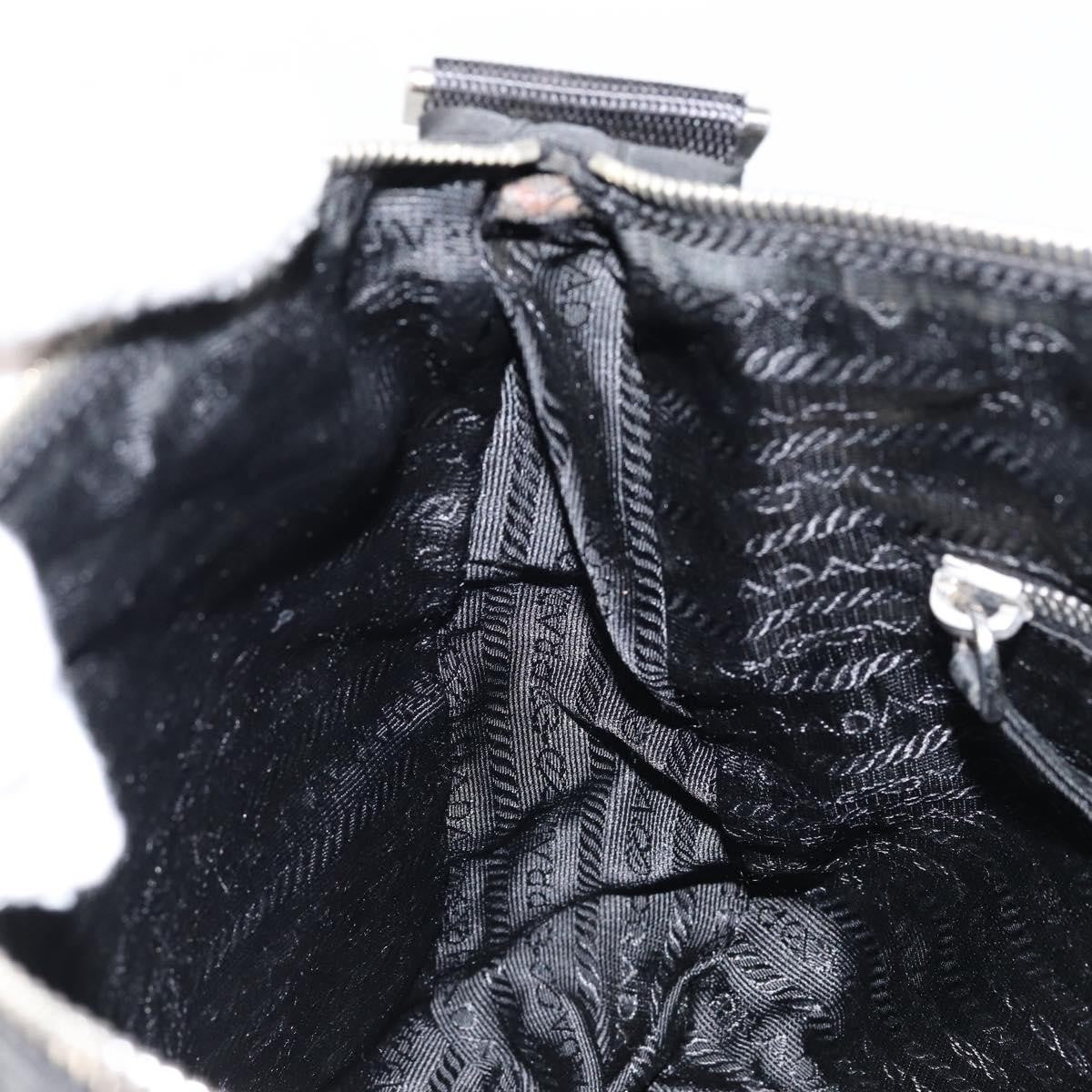 Prada Front Zip Messenger Bag Tessuto, BLACK, NYLON, Shoulder bag