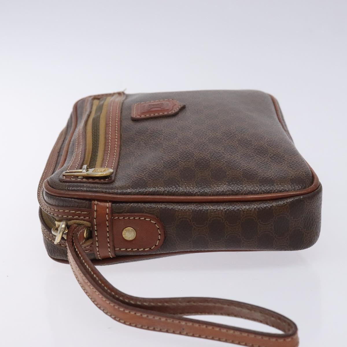 Celine Macadam Pochette Classic, BROWN, PVC, Clutche & pouche