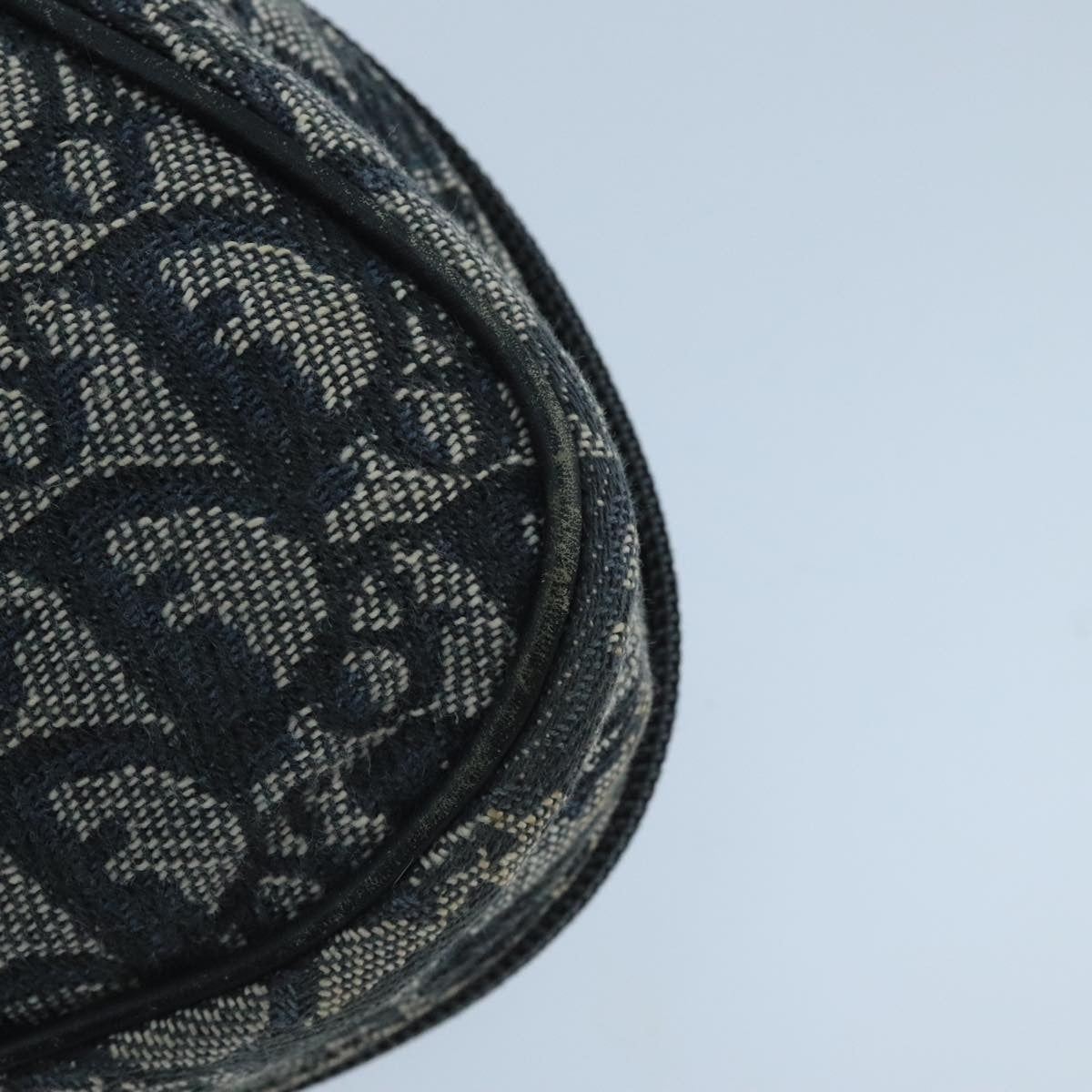 Christian Dior Vintage Saddle Coin Purse Diorissimo Canvas, NAVY, CANVAS, Clutche & pouche