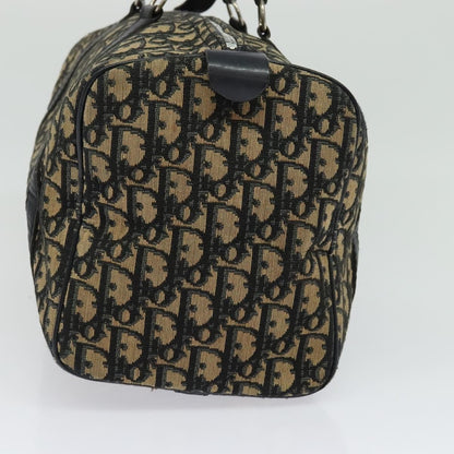 Christian Dior Vintage Trotter Boston Bag Diorissimo Canvas, NAVY, CANVAS, Handbag