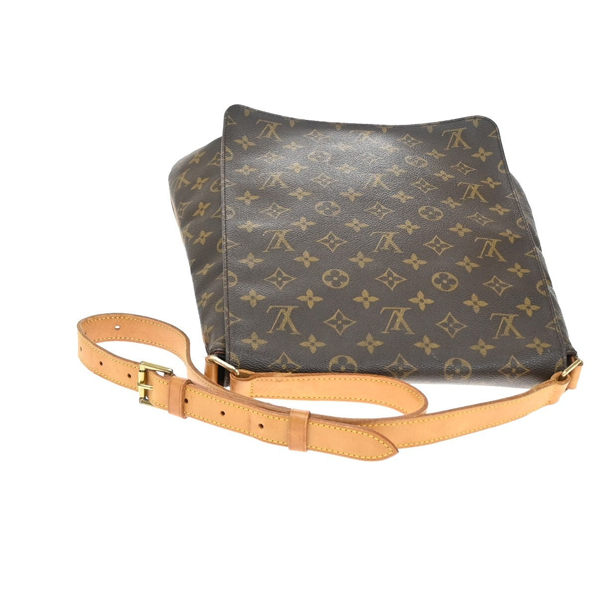 Louis Vuitton Musette Salsa Handbag Monogram Canvas, BROWN, LEATHER, Shoulder bag