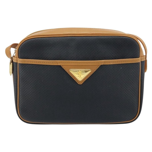 Saint Laurent Vintage Shoulder Bag Canvas, Navy, Canvas, Shoulder Bag