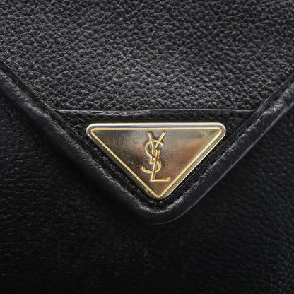 Saint Laurent Vintage Shoulder Bag Leather, BLACK, LEATHER, Shoulder bag