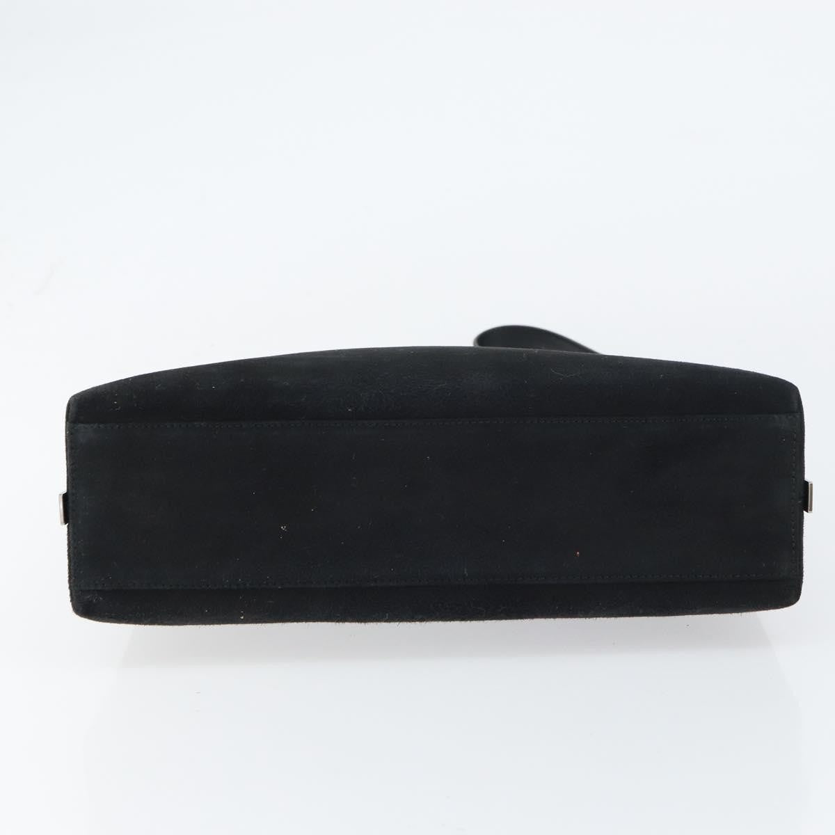 Salvatore Ferragamo Vintage Shoulder Bag Suede, BLACK, SUEDE, Shoulder bag