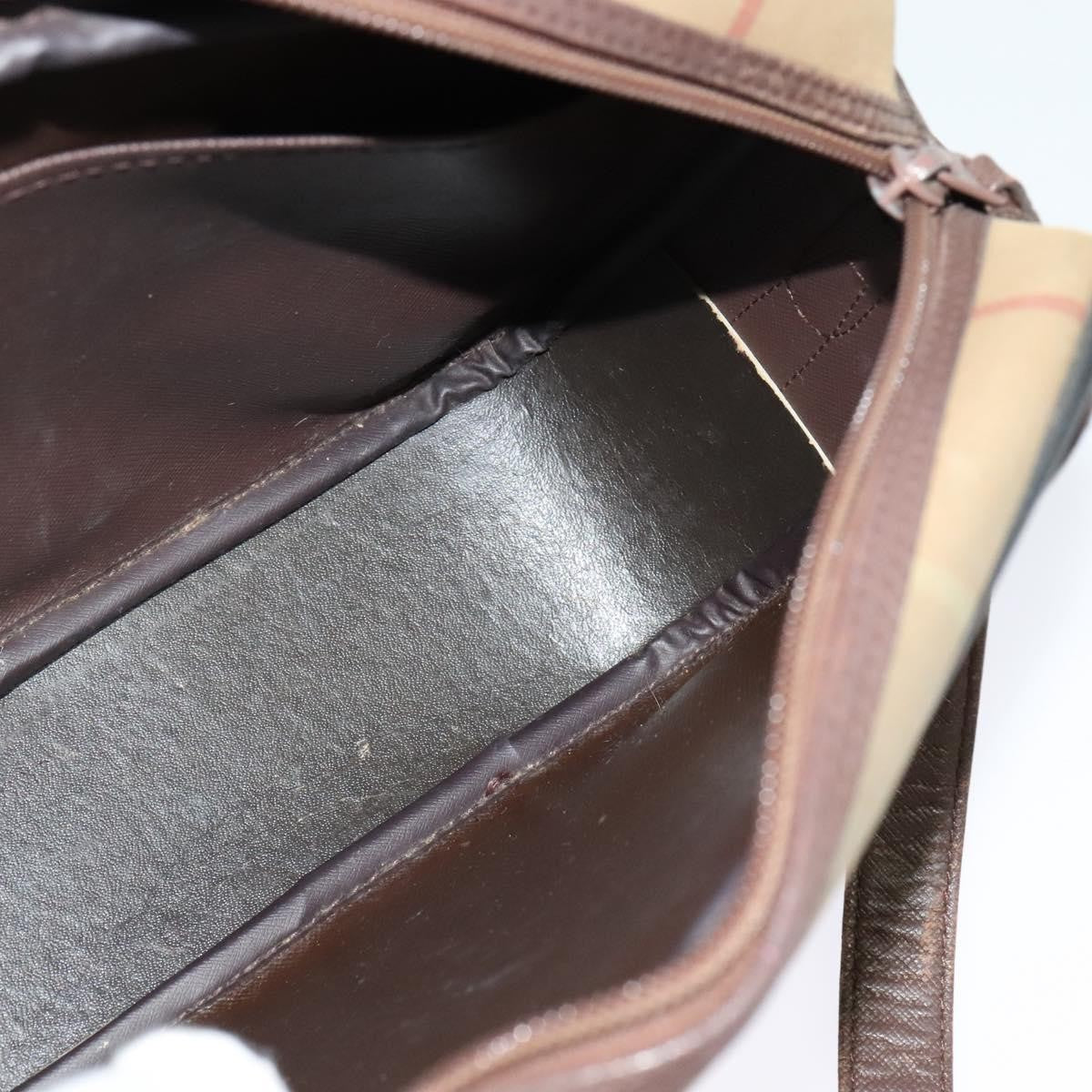 Burberry Nova check Shoulder bag Canvas, BEIGE, CANVAS, Shoulder bag