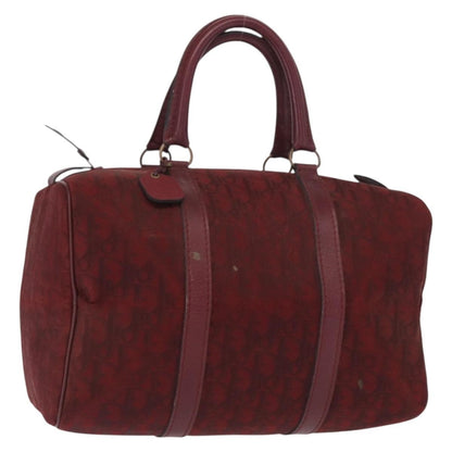 Christian Dior Vintage Trotter Boston Bag Diorissimo Canvas, RED, CANVAS, Handbag