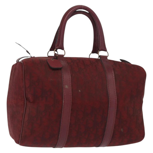 Christian Dior Vintage Trotter Boston Bag Diorissimo Canvas, RED, CANVAS, Handbag