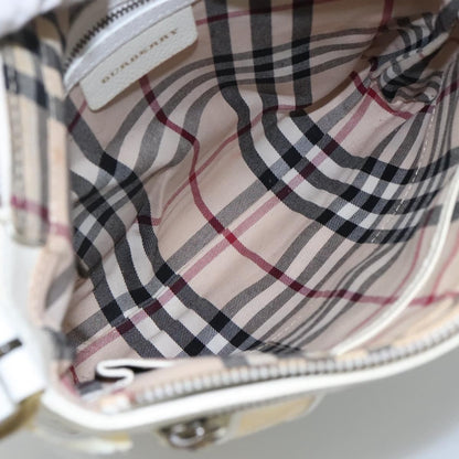 Burberry Vintage Shoulder Bag Leather, WHITE, LEATHER, Shoulder bag