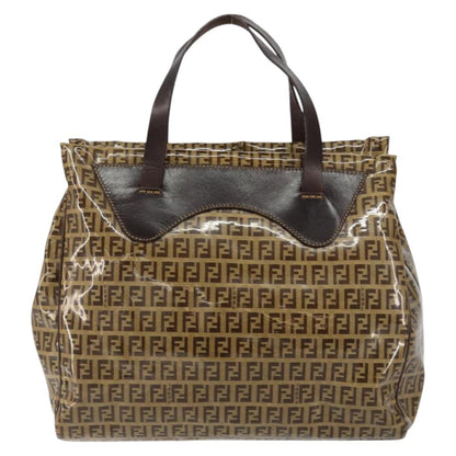 Fendi Zip Tote Canvas, BEIGE, CANVAS, Tote bag