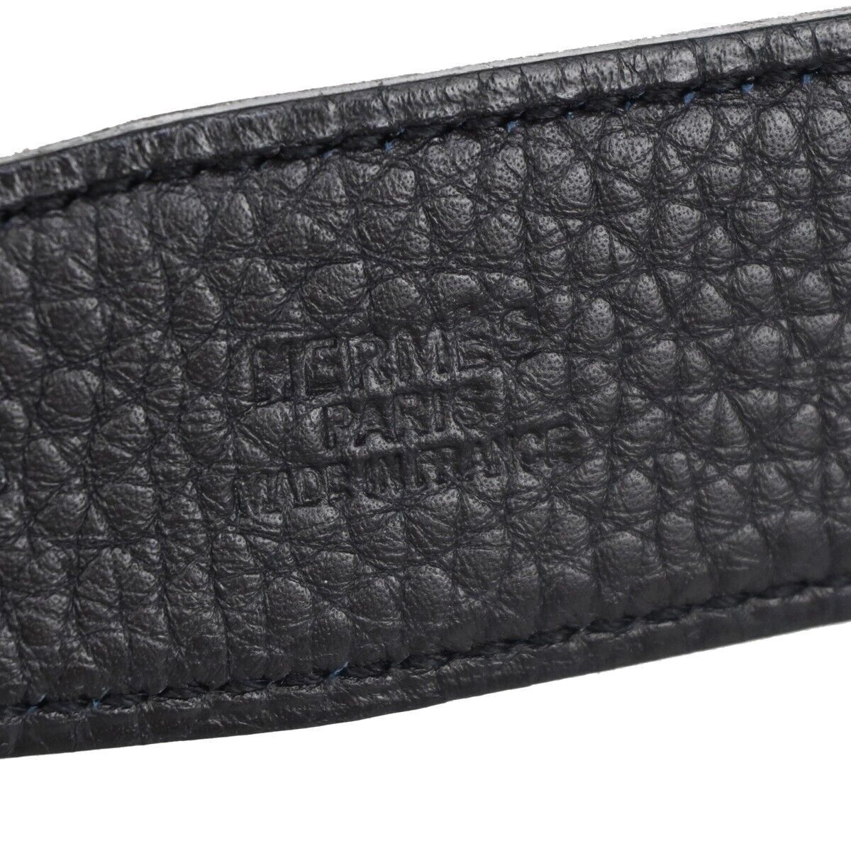 Hermes Constance Reversible Belt Leather, NAVY, LEATHER, Belts