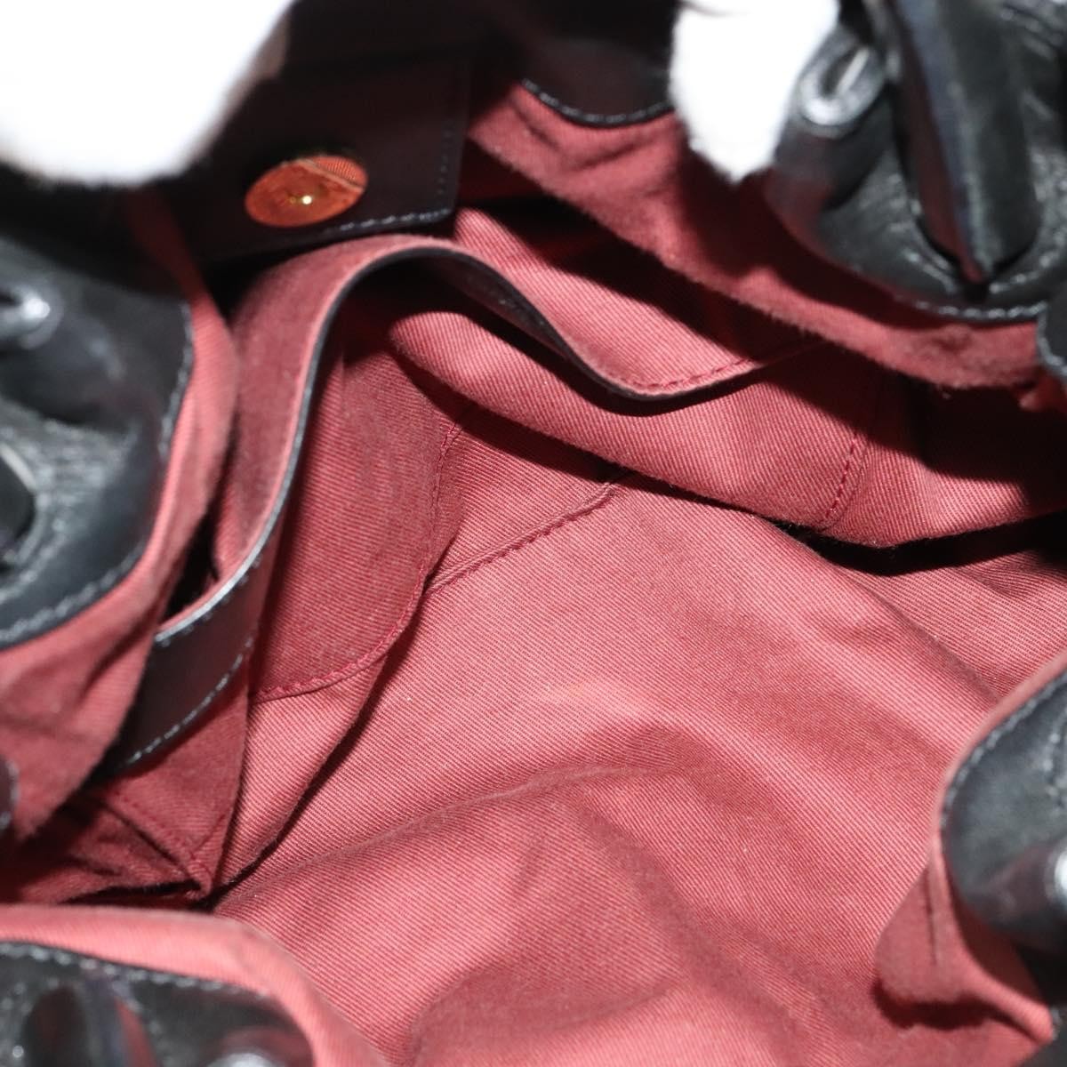 Chloe Victoria Handbag Leather, BLACK, LEATHER, Handbag