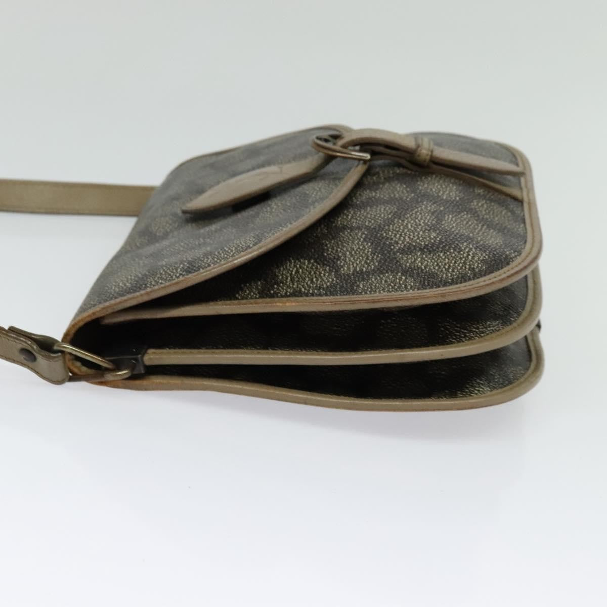 Saint Laurent Buckle Flap Crossbody Bag Canvas, BEIGE, CANVAS, Shoulder bag