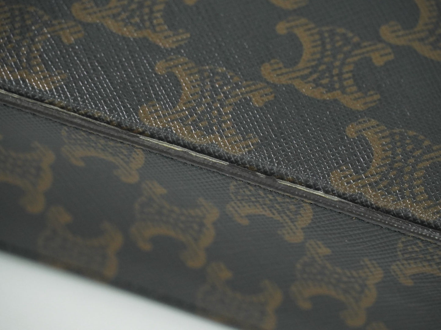 Celine Logo Camera Bag Triomphe Coated Canvas, BROWN, CLOTH, Shoulder bag