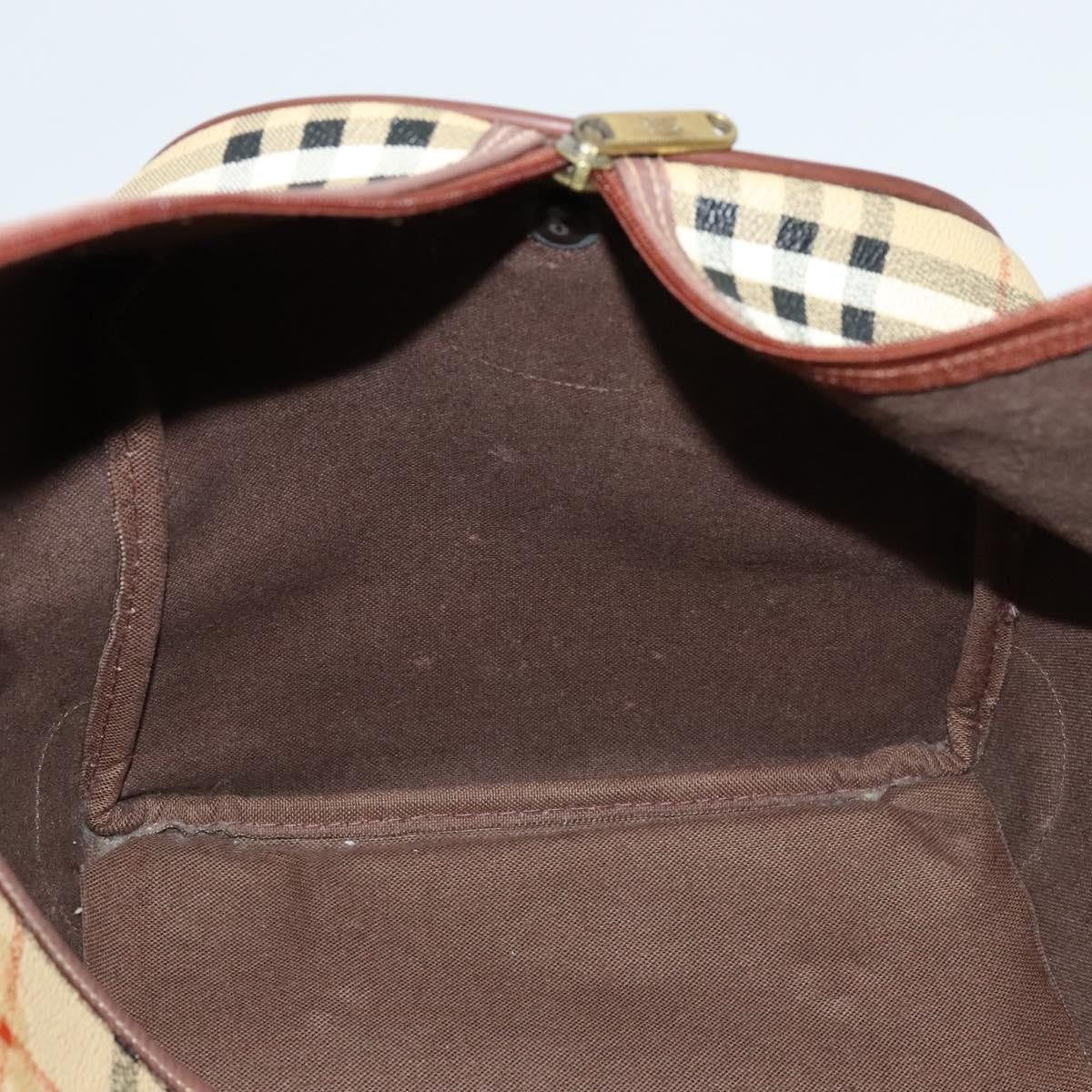 Burberry Convertible Weekend Duffle Bag Haymarket Coated Canvas, BEIGE, CANVAS, Travel bag