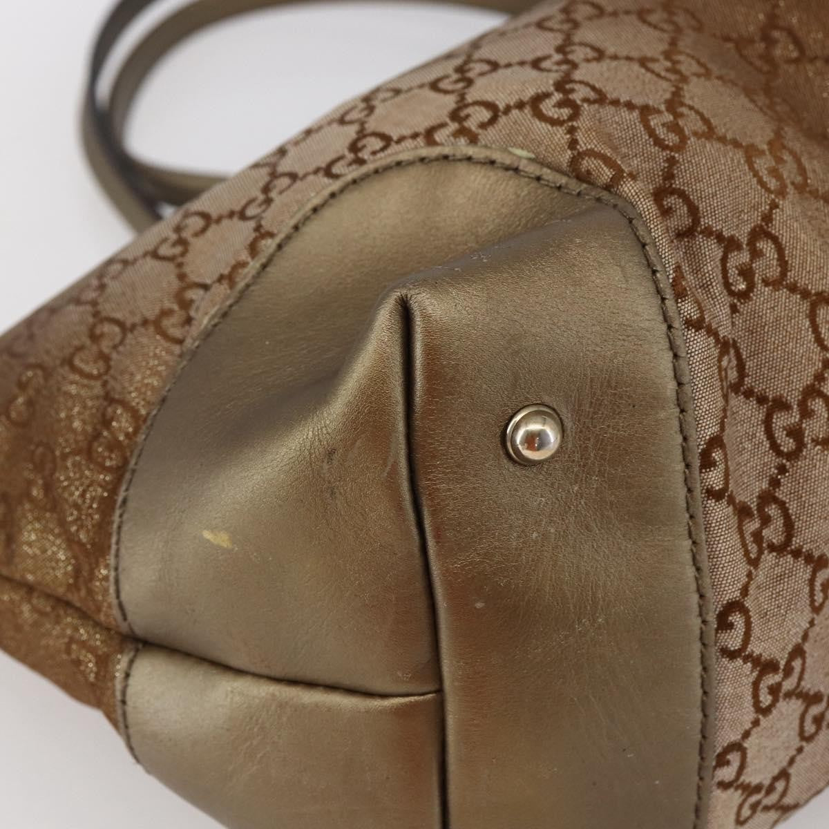 Gucci Heart Bit Open Tote GG Canvas with Leather, BEIGE, CANVAS, Tote bag