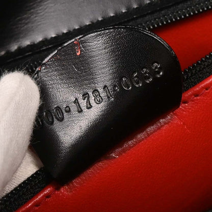 Gucci Vintage Convertible Top Handle Bag Leather, BLACK, LEATHER, Handbag