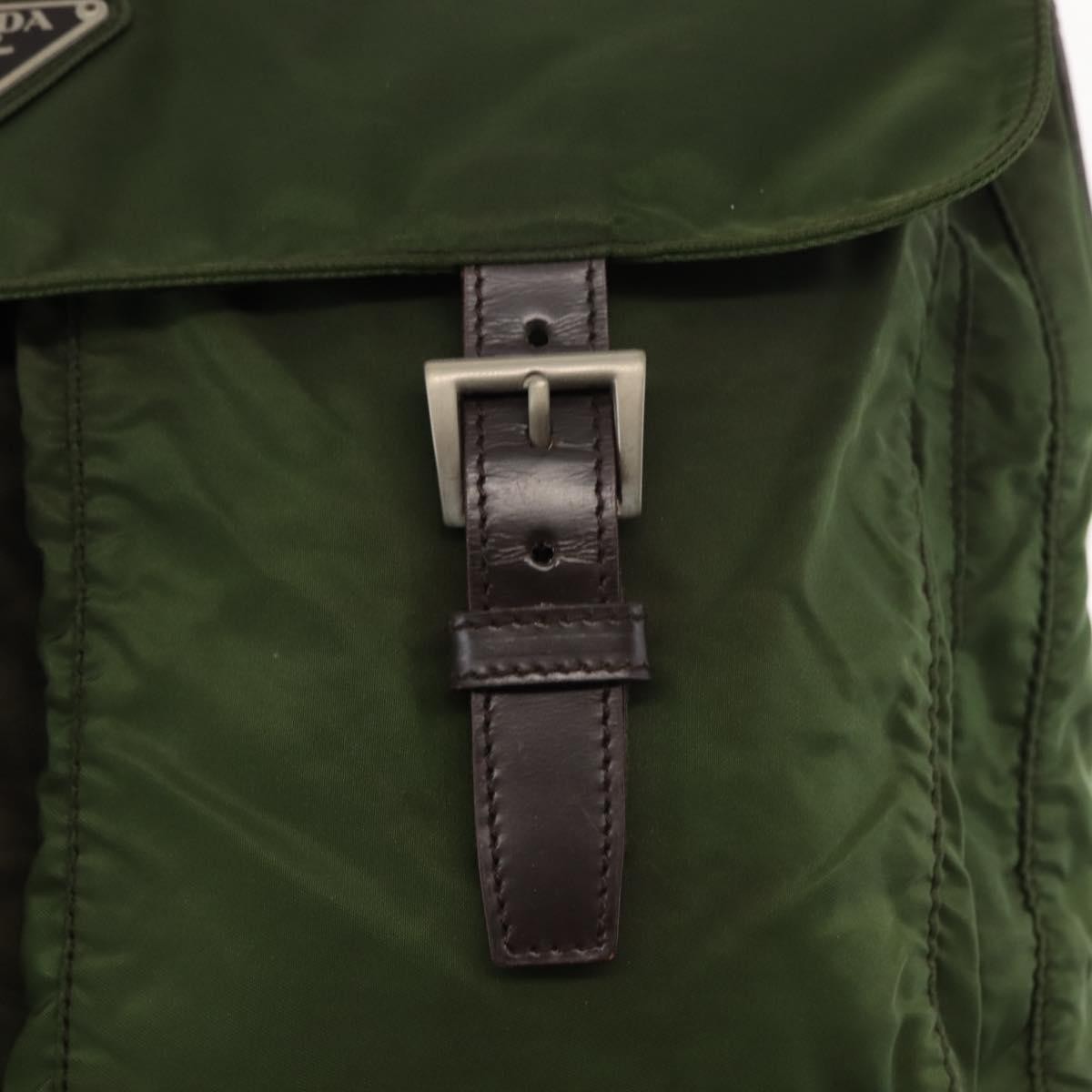 Prada Zip Buckle Messenger Bag Tessuto, KHAKI, NYLON, Crossbody bag