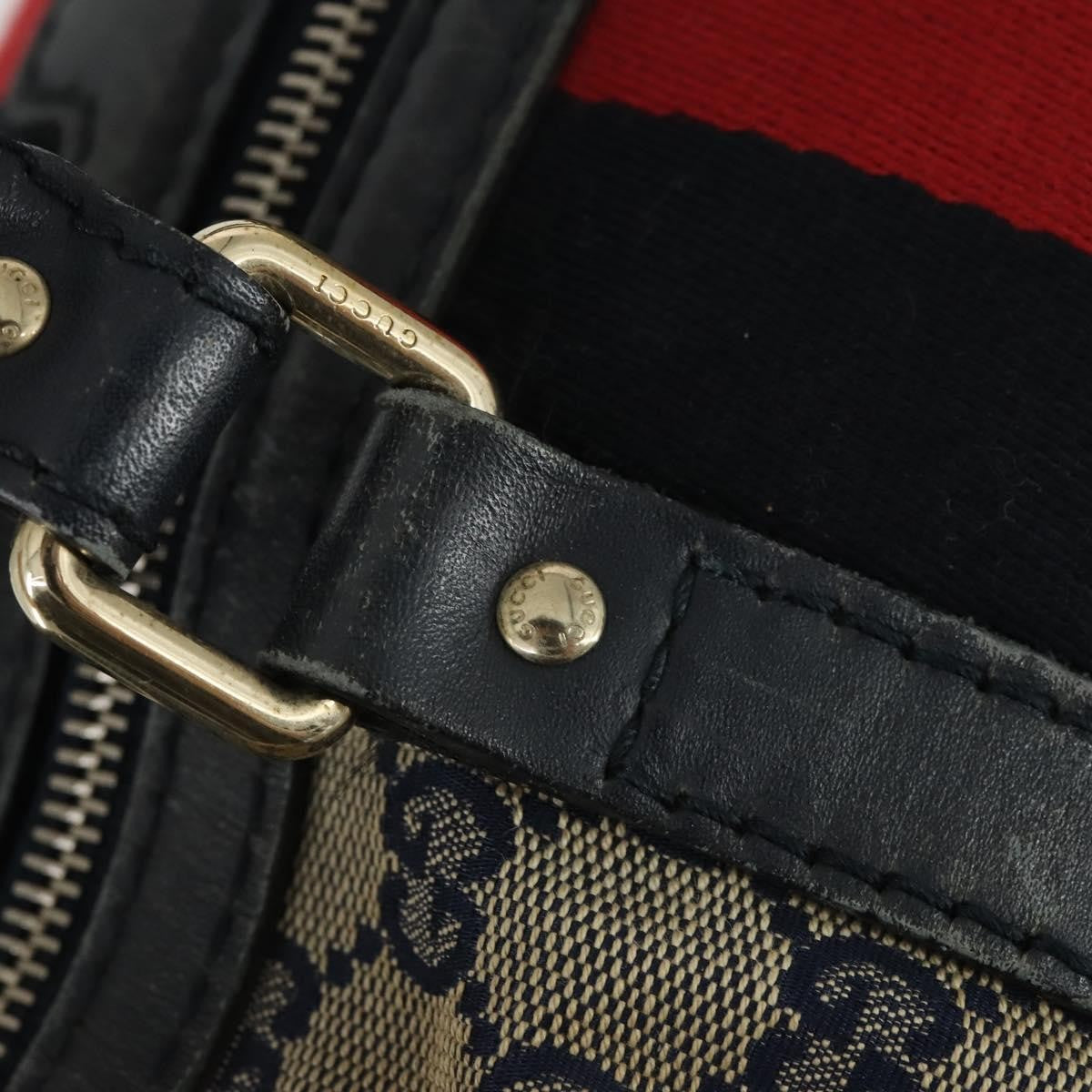 Gucci Vintage Web Boston Bag GG Canvas, NAVY, CANVAS, Handbag