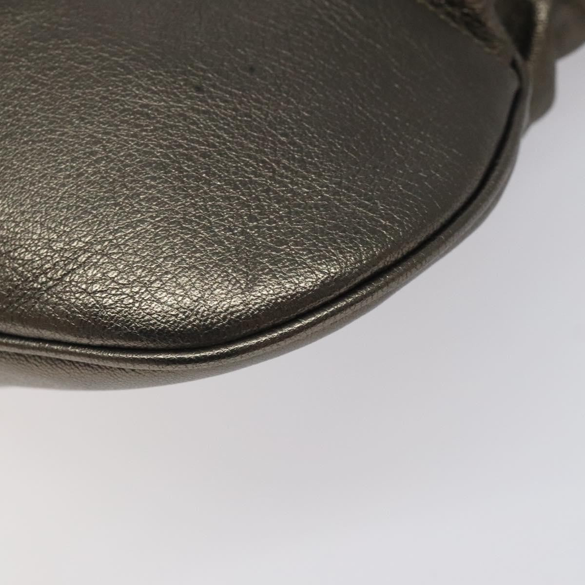 Salvatore Ferragamo Gancini Tote Leather, SILVER, LEATHER, Tote bag