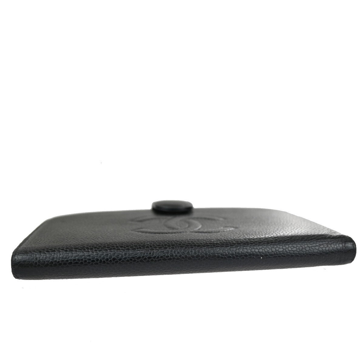 Chanel CC Bifold Wallet Quilted Caviar, BLACK, LEATHER, Wallets