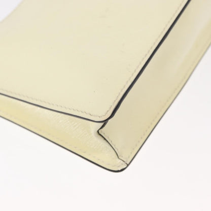 Prada Chain Crossbody Bag Vernice Saffiano Leather, WHITE, LEATHER, Shoulder bag