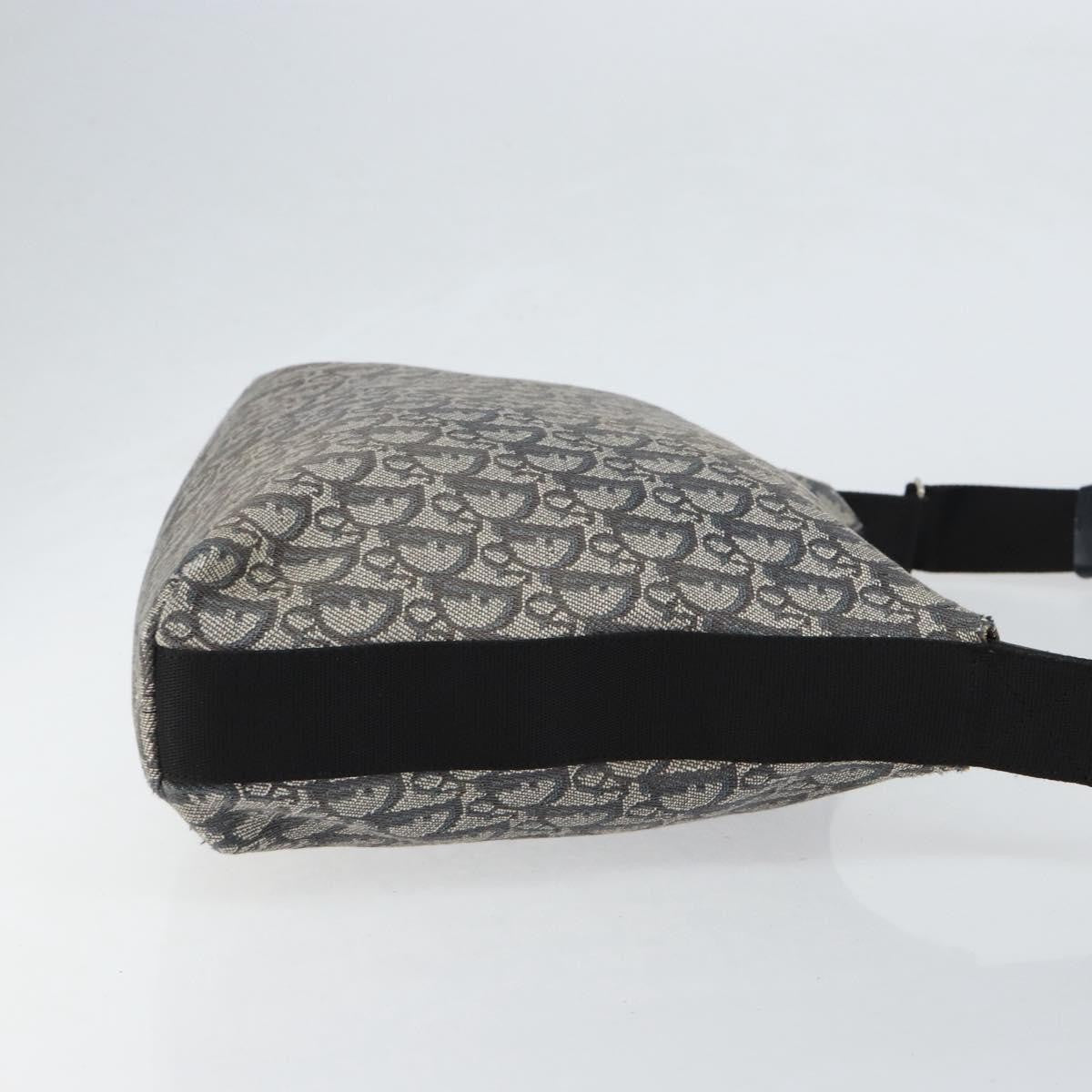 Christian Dior Vintage Trotter Shoulder Bag Canvas, NAVY, CANVAS, Shoulder bag