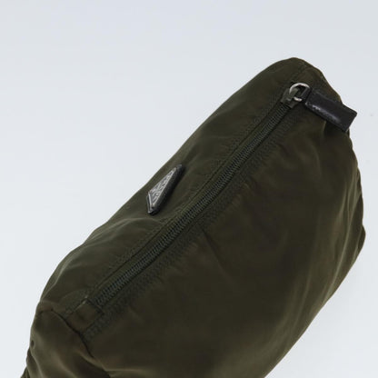Prada Zip Around Pouch Tessuto, KHAKI, NYLON, Clutche & pouche